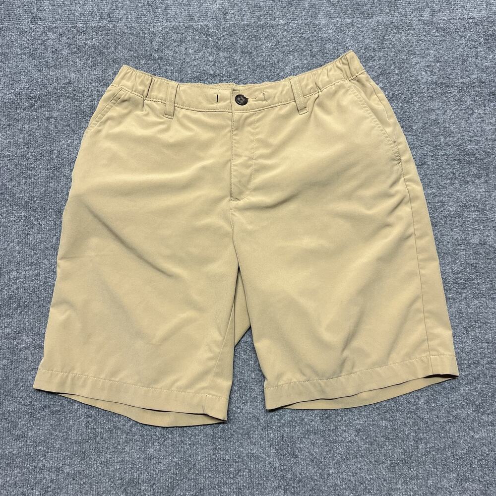 Chubbies Shorts Mens M Beige Chino Microfiber Elastic Waist 9 Inch Inseam Casual